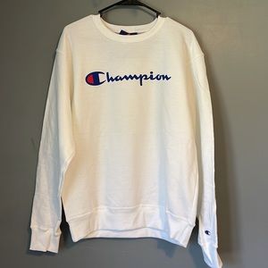 Champion Crewneck White Mens Medium